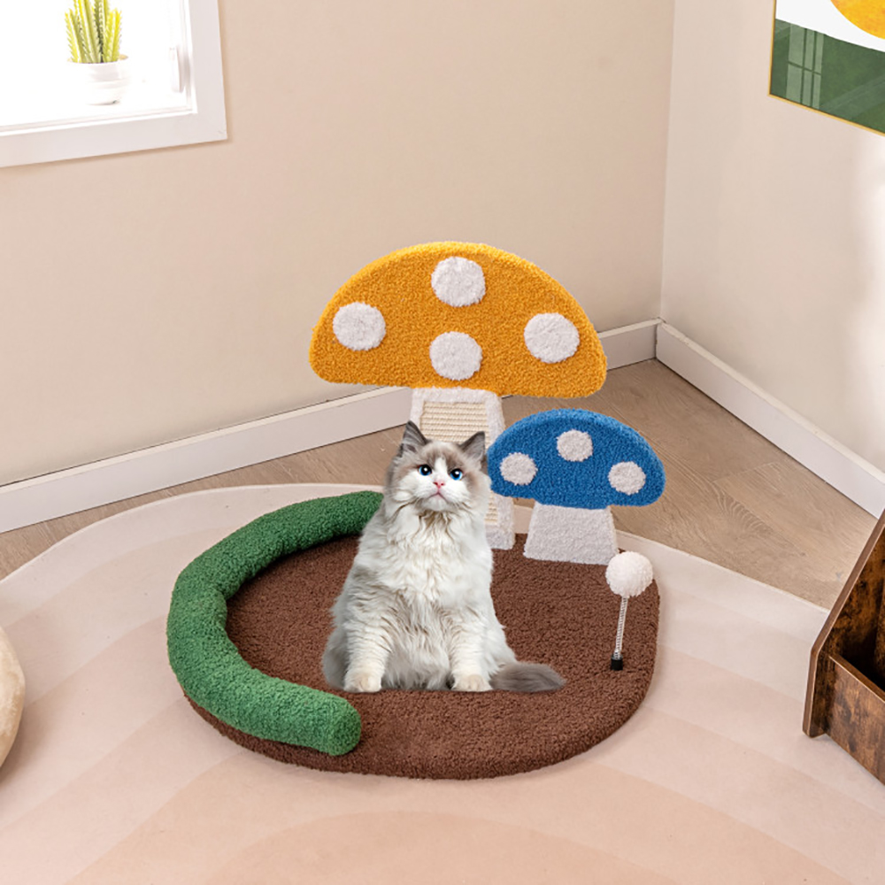 Mushroom Bed with Sisal Scratcher